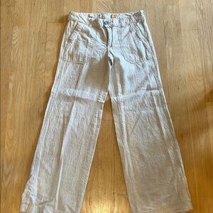 Pilcro Cream Wide-Leg Pants